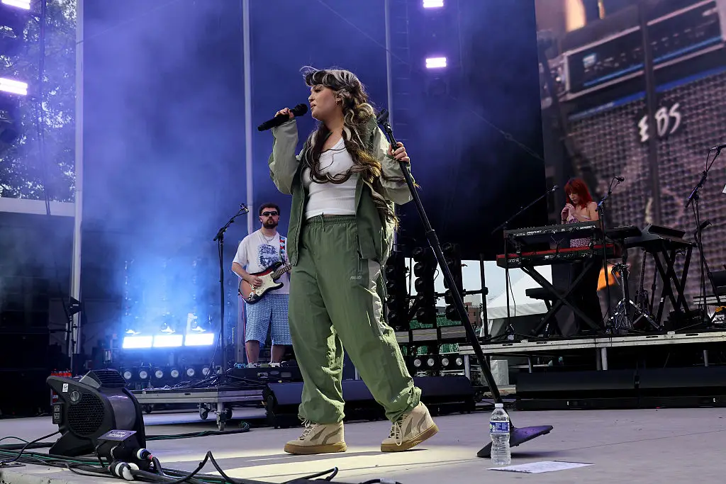 Young was one of many artists who performed at the festival (Marleen Moise/Getty Images)
