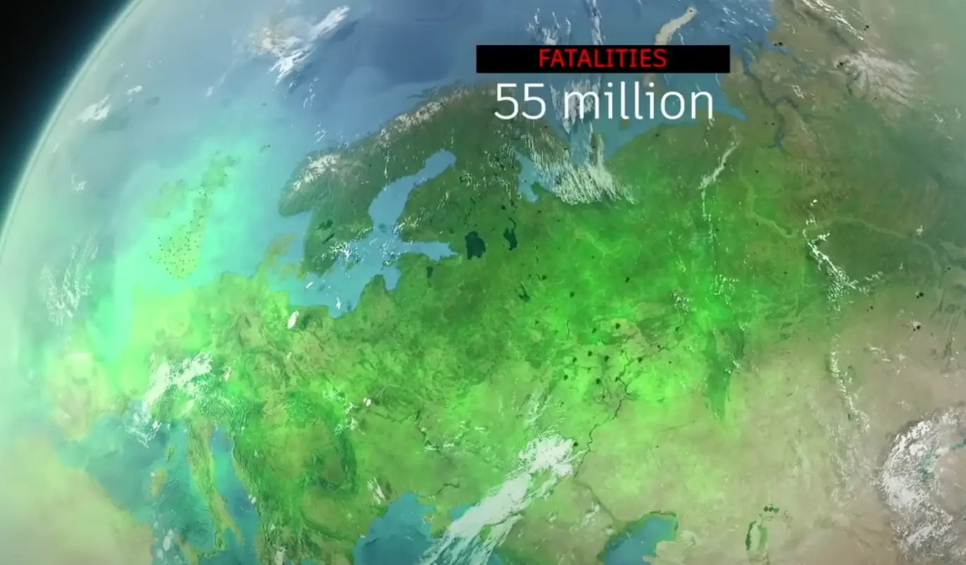 Radiation would soon spread. (YouTube / Visualiser 3D)