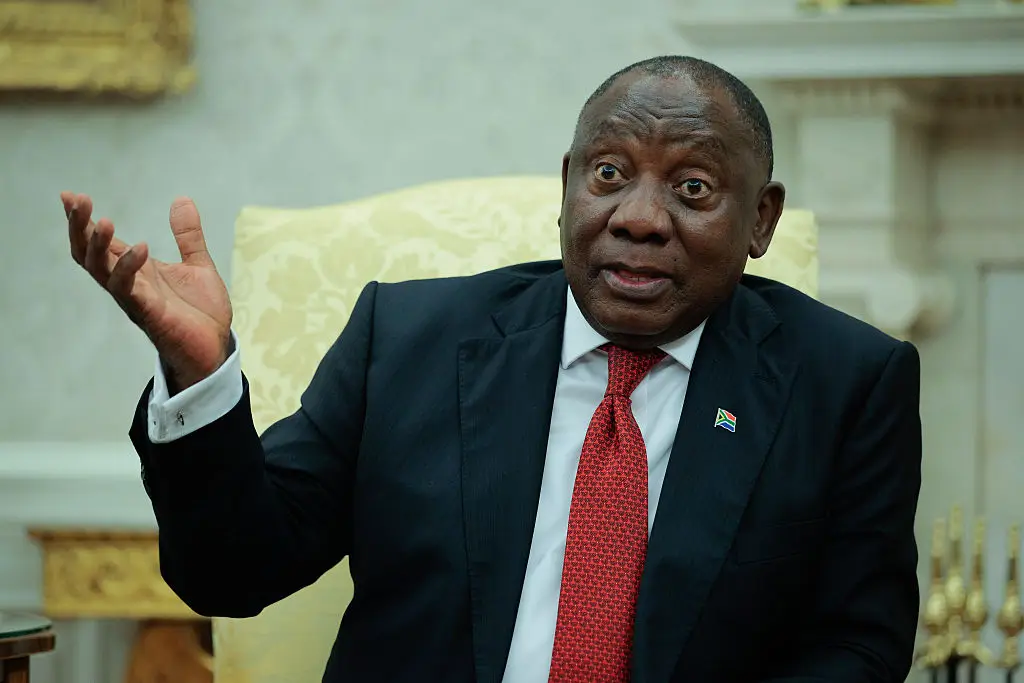 Cyril Ramaphosa met with Trump in the Oval Office (Chip Somodevilla/Getty Images)