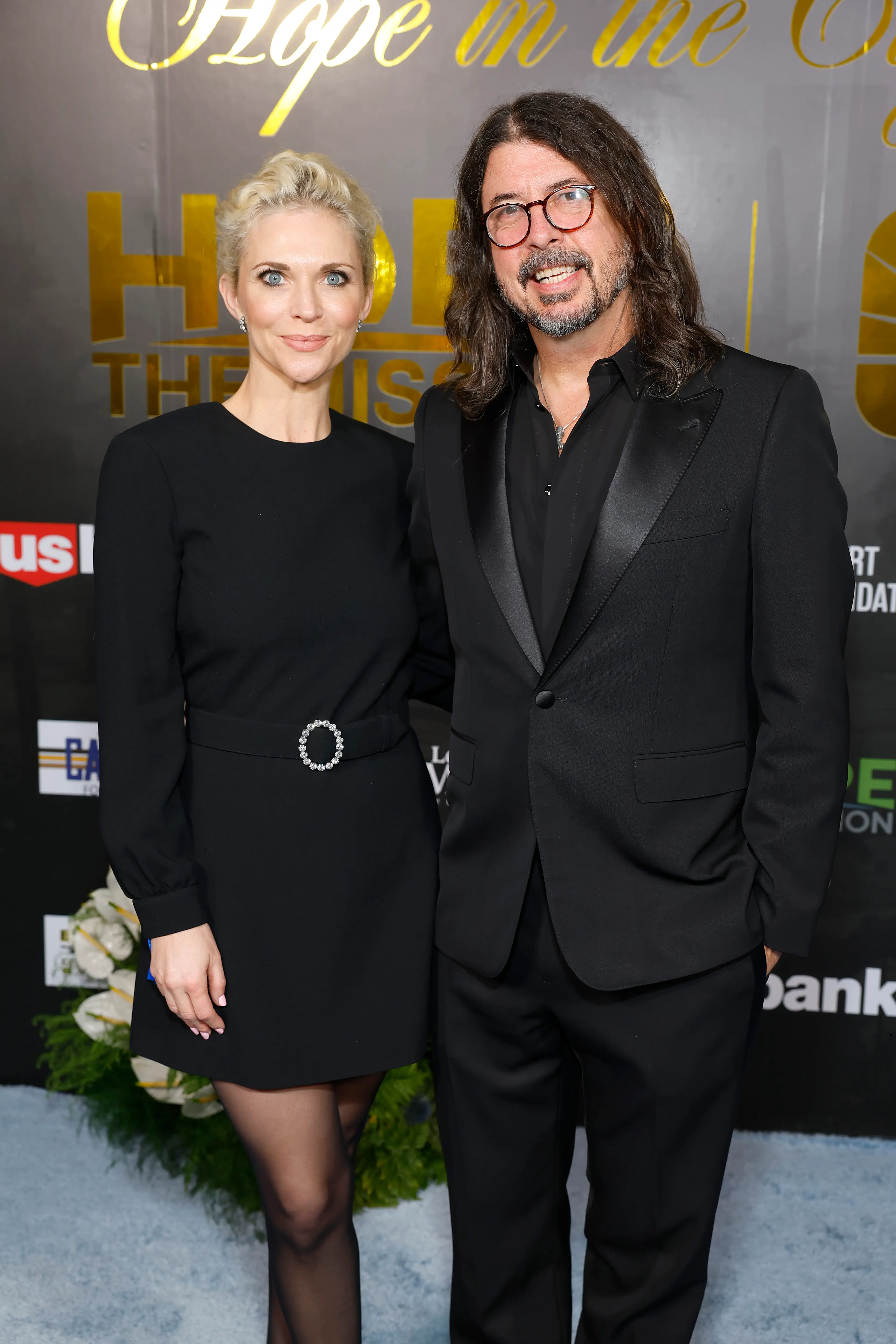 Dave Grohl and Jordyn Blum were arm in arm as they attended a charity gala in Los Angeles (Leon Bennett/Getty Images)