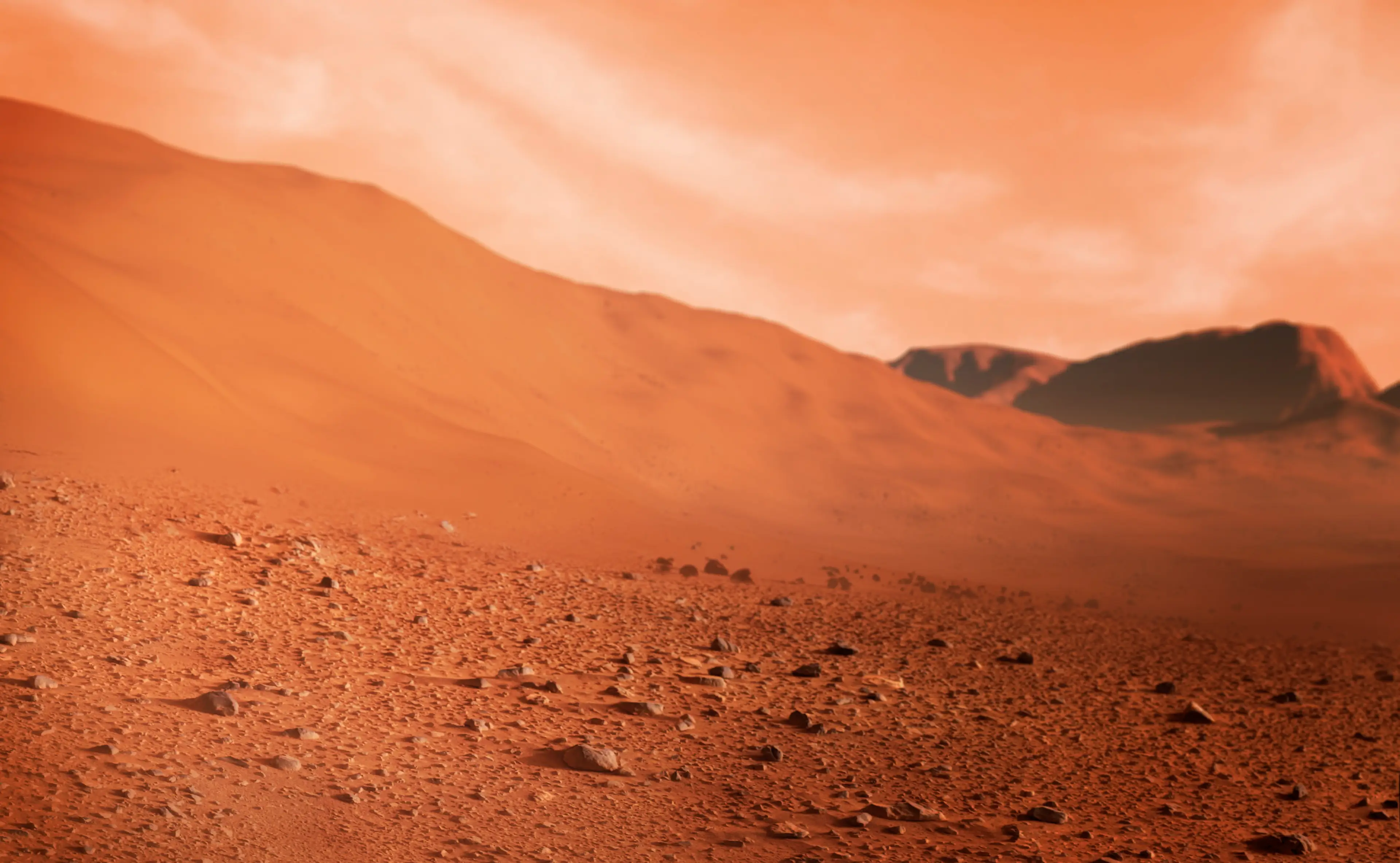 CGI image of the surface of Mars. (Getty Stock Image)