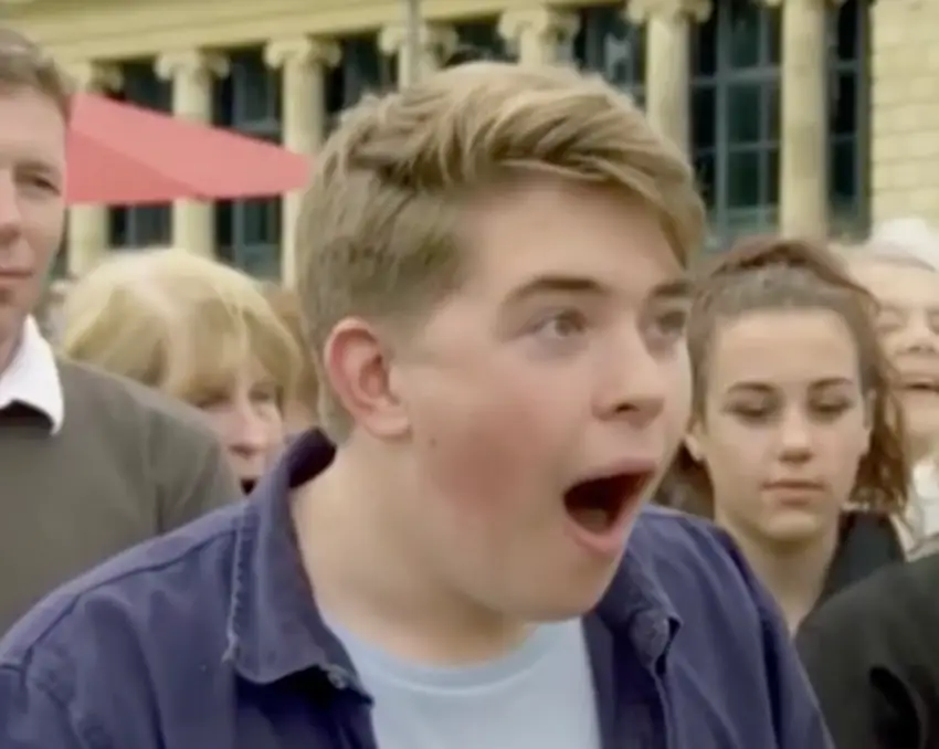 The lad was stunned. (BBC)