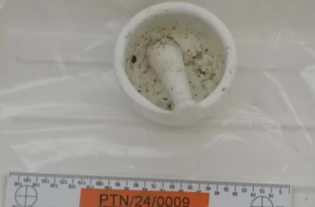 A pestle and mortar used by Rudakubana. (Merseyside Police)