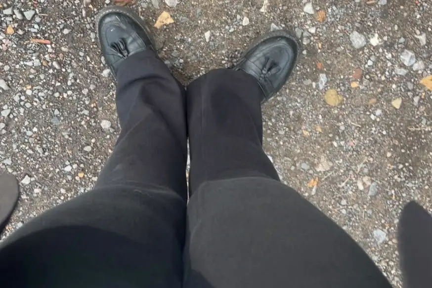 The mum says her daughter 'will get in trouble no matter what she wears' (SWNS)