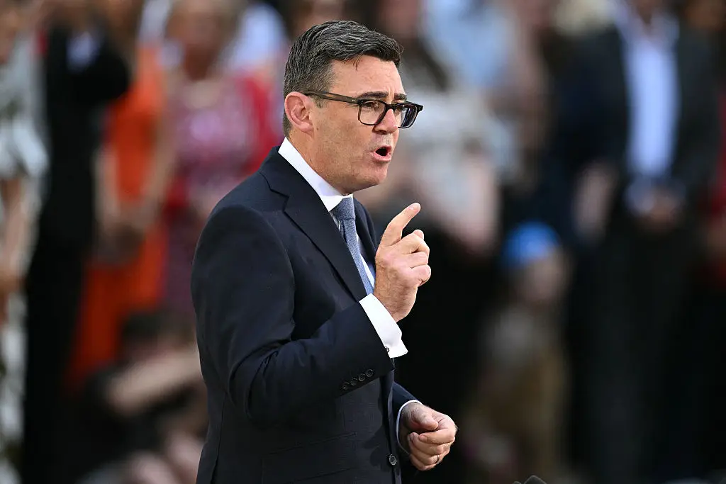 Andy Burnham making his maiden speech outside Downing Street (Oli SCARFF / AFP via Getty Images)