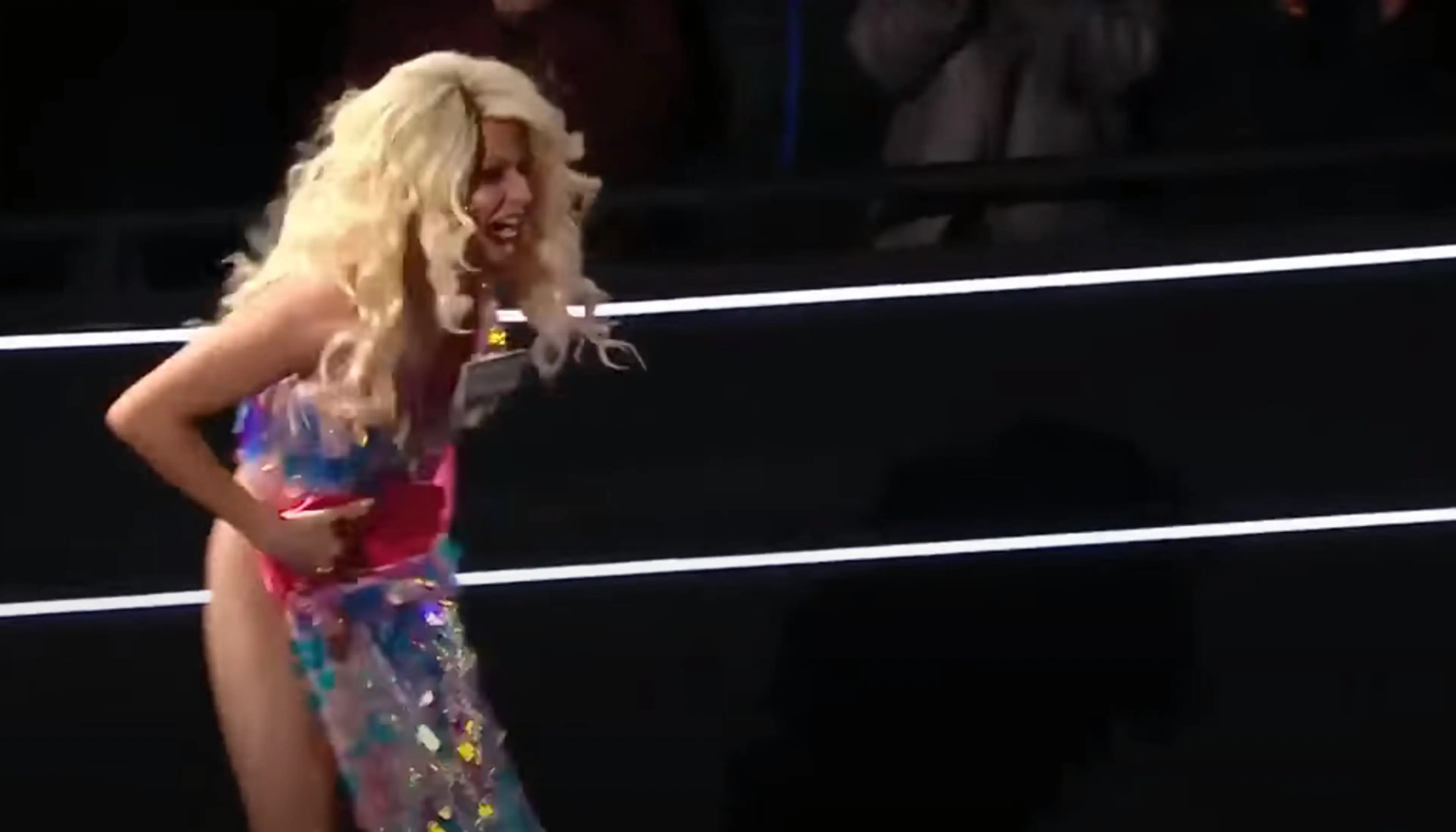 Courtney Act had an entrance to remember.