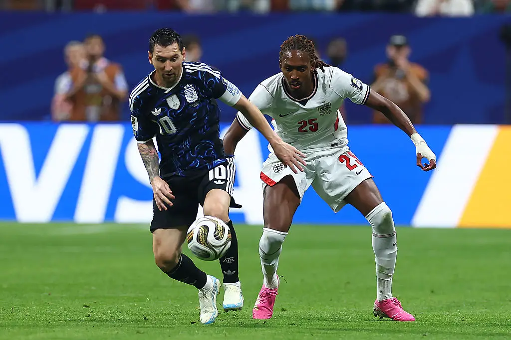 England fans are claiming Djed Spence was fouled in the build-up to Martinez's goal (Chris Brunskill/Fantasista/Getty Images)