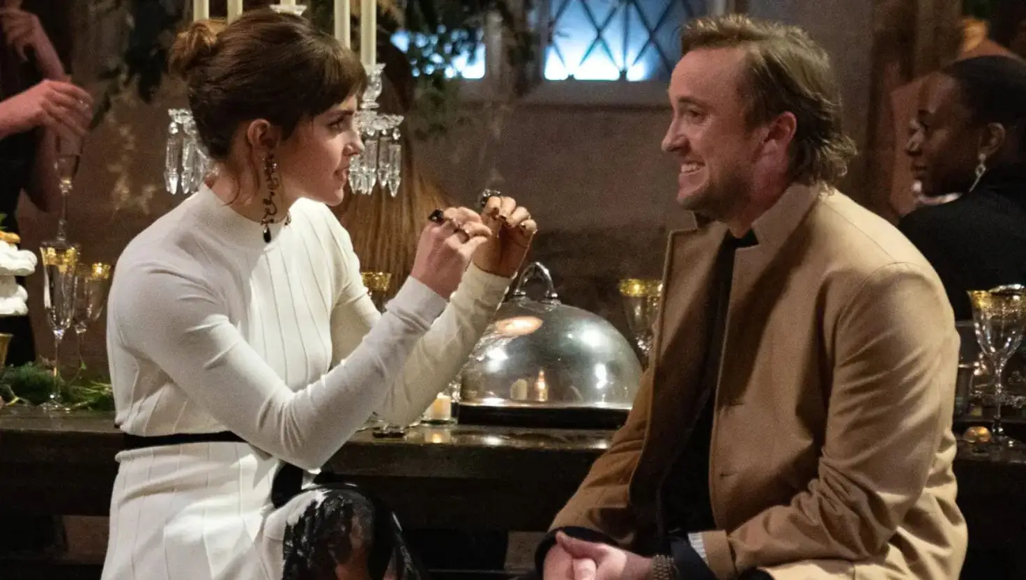 Emma Watson and Tom Felton have clarified they're just good friends (HBO Max)