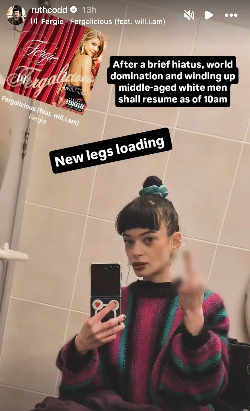 The actor shared an update on her recovery in a new Instagram Story (Instagram/ Ruth Codd)