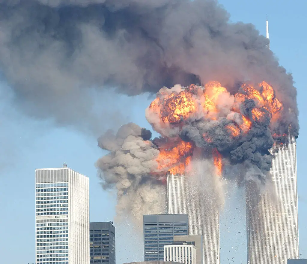 Working two blocks away from the Twin Towers, Stefan Horlacher witnessed the second crash up close (Spencer Platt/Getty Images)