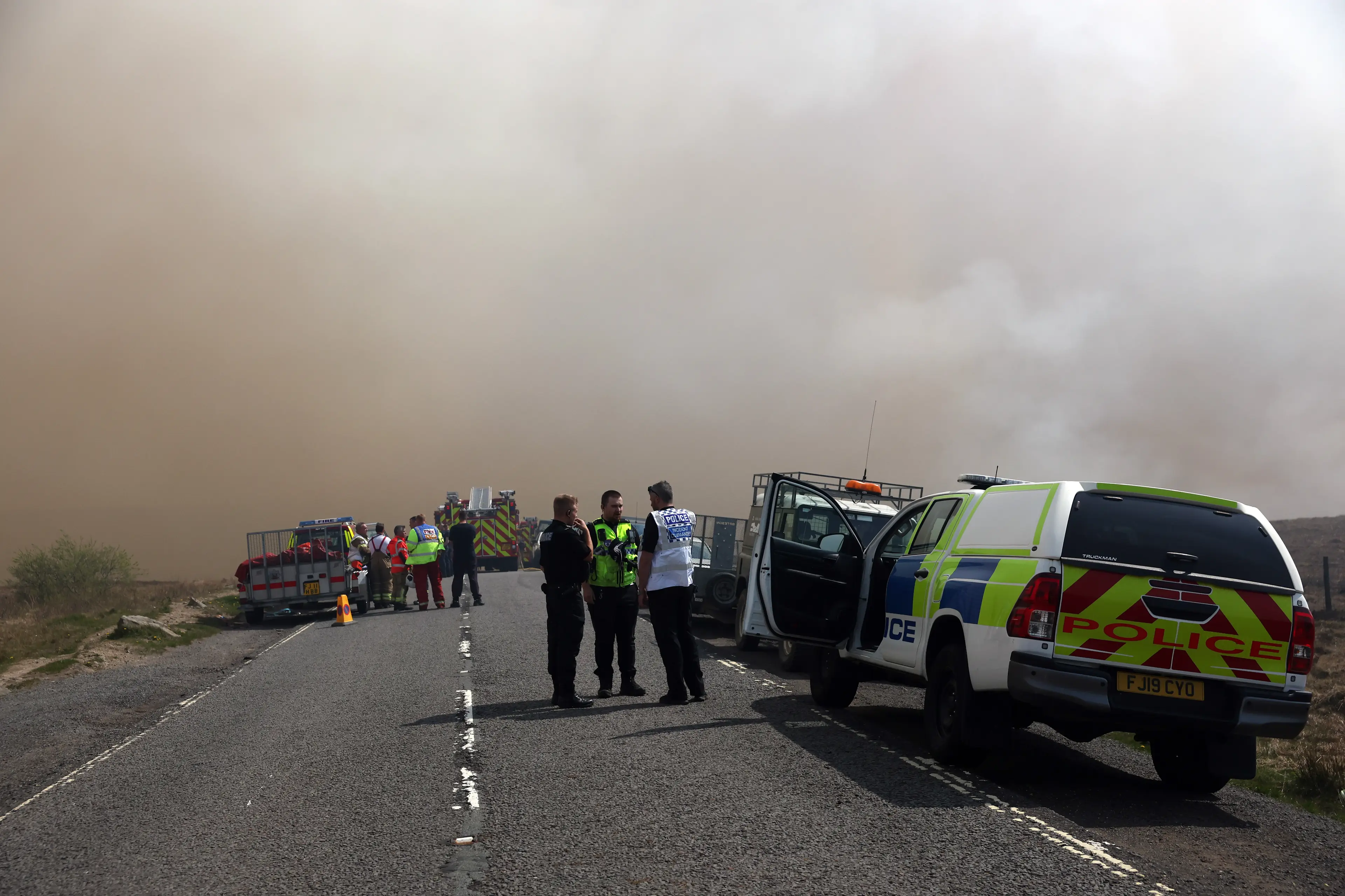 A wildfire in the Peak District in May. (Ryan Jenkinson/Getty Images)