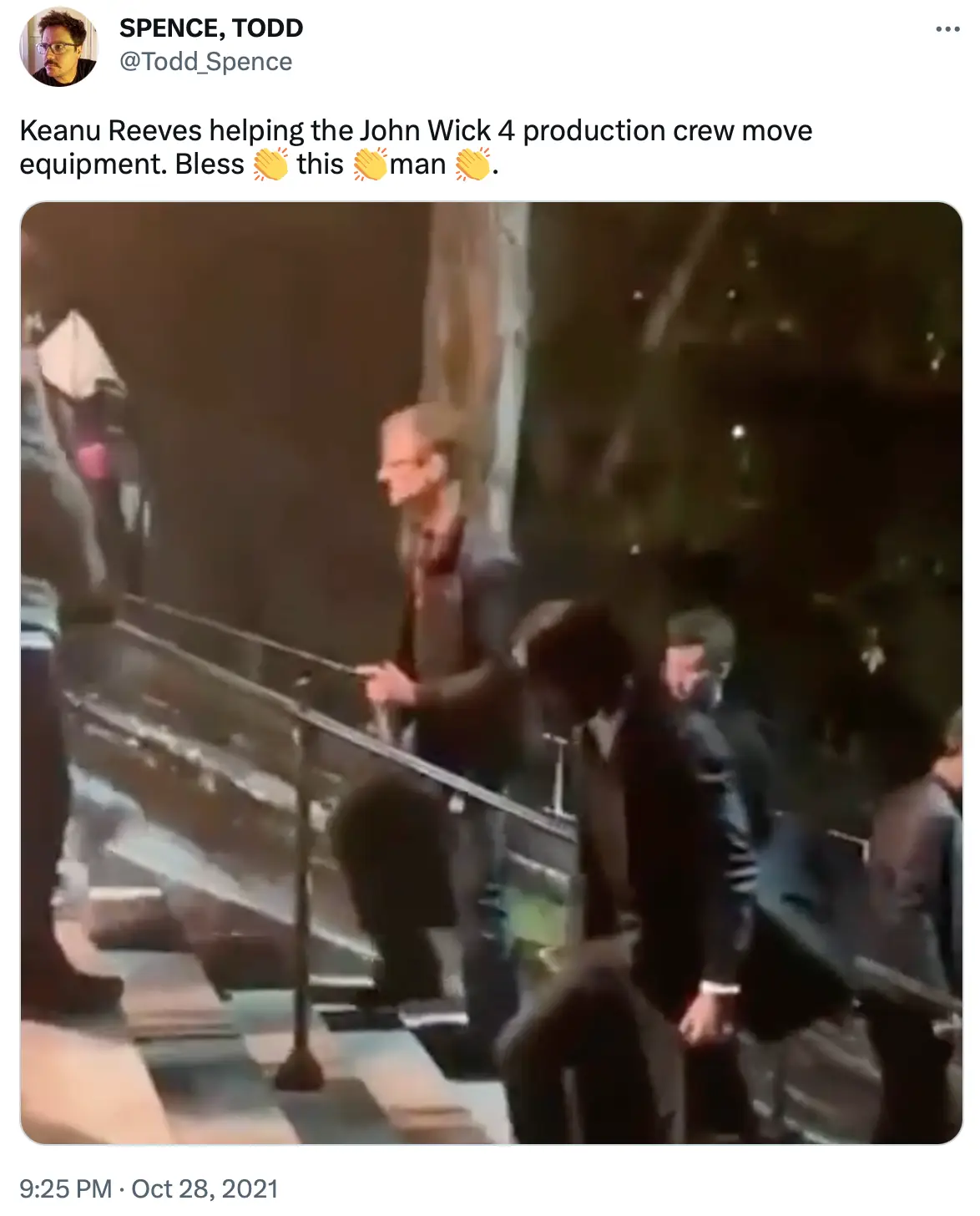 Reeves garnered a lot of praise for his actions.