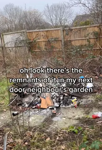 The smoking fence wasn't far from the scene of the crime.