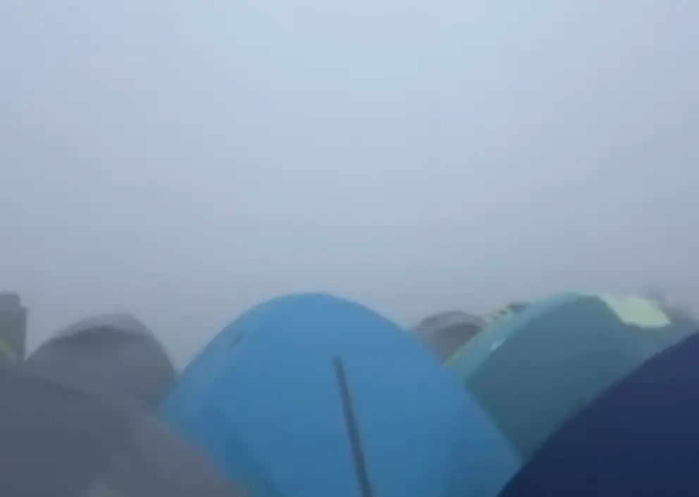 The short video involved Juliana and another hiker making fun of the view, or lack of it (Instagram/ResgateJulianaMarins)