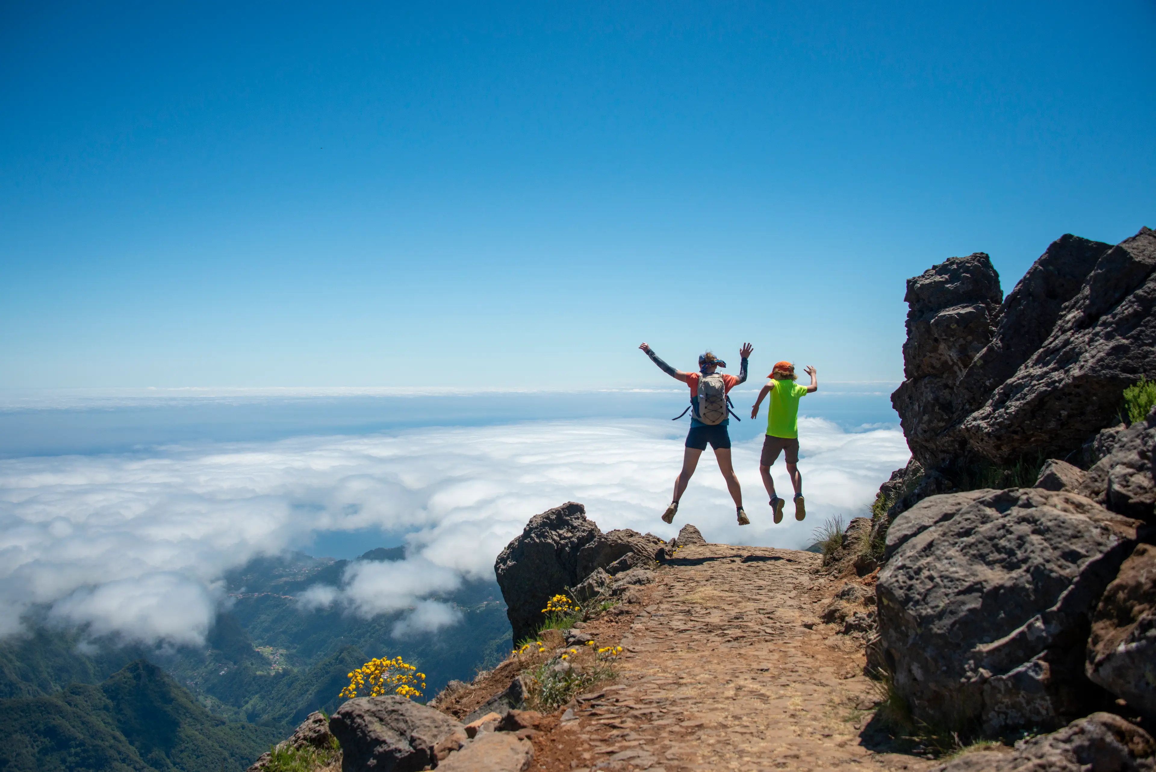 Get those steps in with island views.