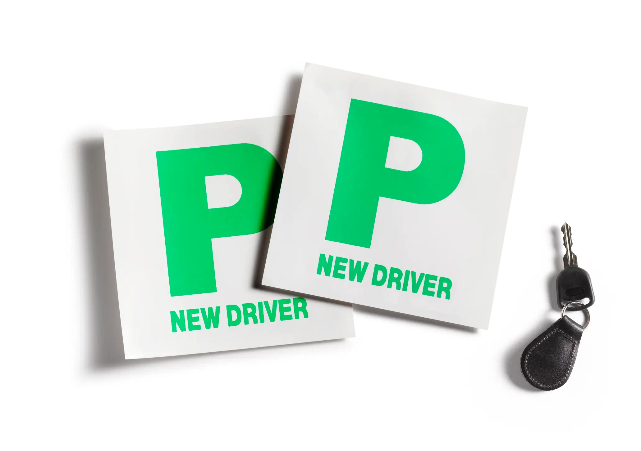 Some newly qualified drivers will put P plates on their cars to tell other road users they're new, but it is not the law to have them (Getty Stock Images)