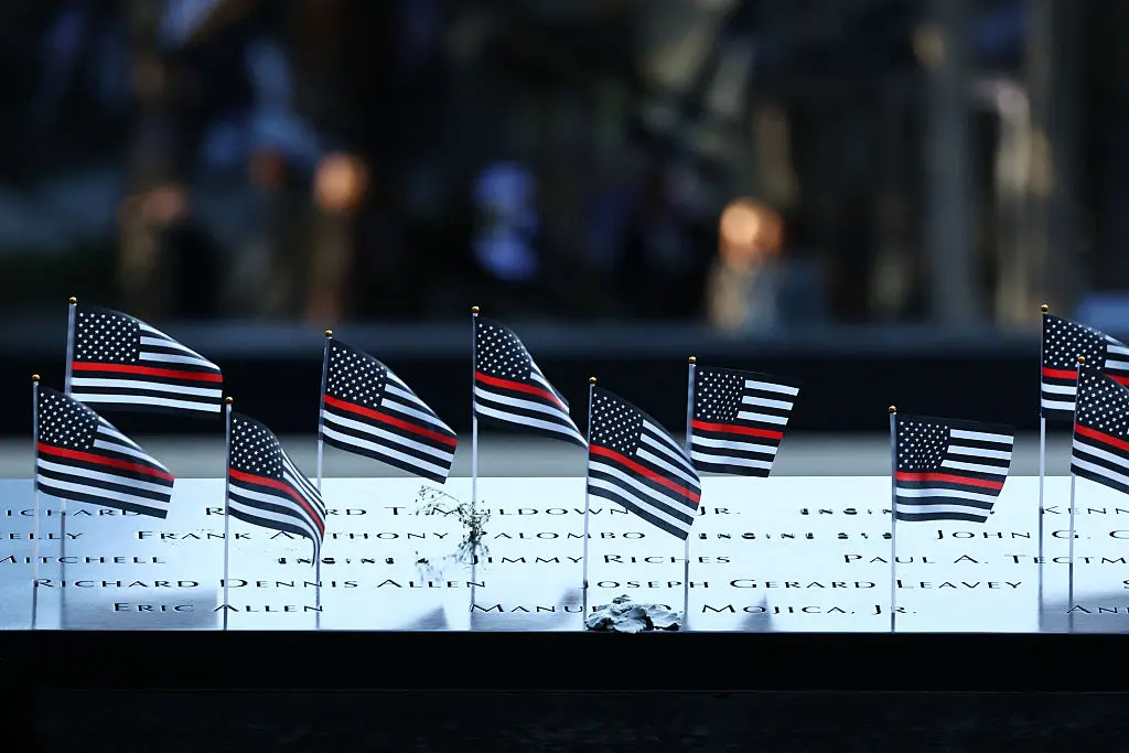 The memorial in New York City (CHARLY TRIBALLEAU/AFP via Getty Images)