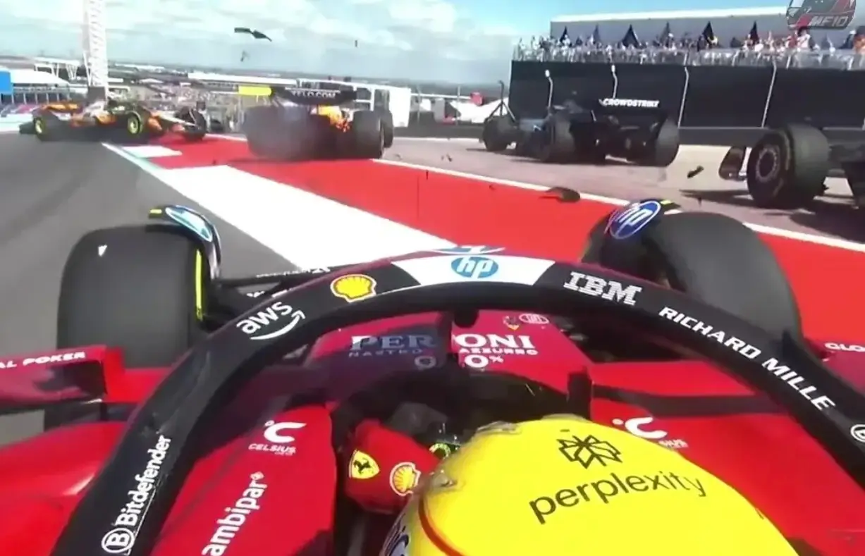 Footage shows how the safety device protected the seven-times world champion from harm (Formula One)