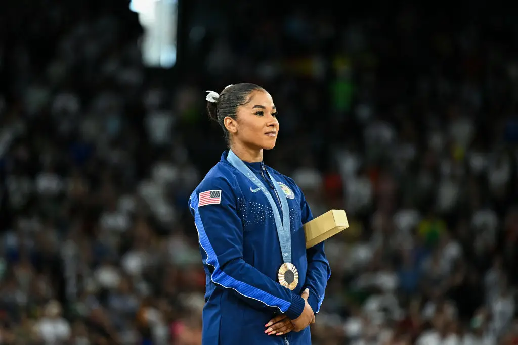 USA Gymnastics has shared new video evidence that 'proves' Jordan Chiles shouldn't have lost bronze medal. (GABRIEL BOUYS/AFP via Getty Images)