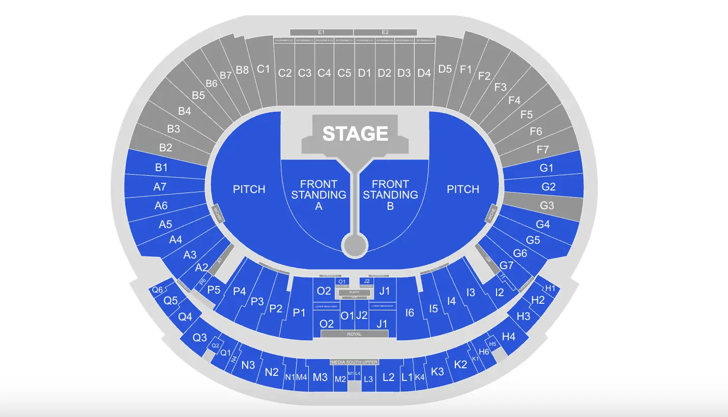 The seating plan has been revealed (Ticketmaster)