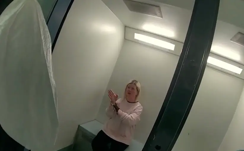 McCullough was seen directing police officers to where she had hidden the murder weapons in bodycam footage (Essex Police)
