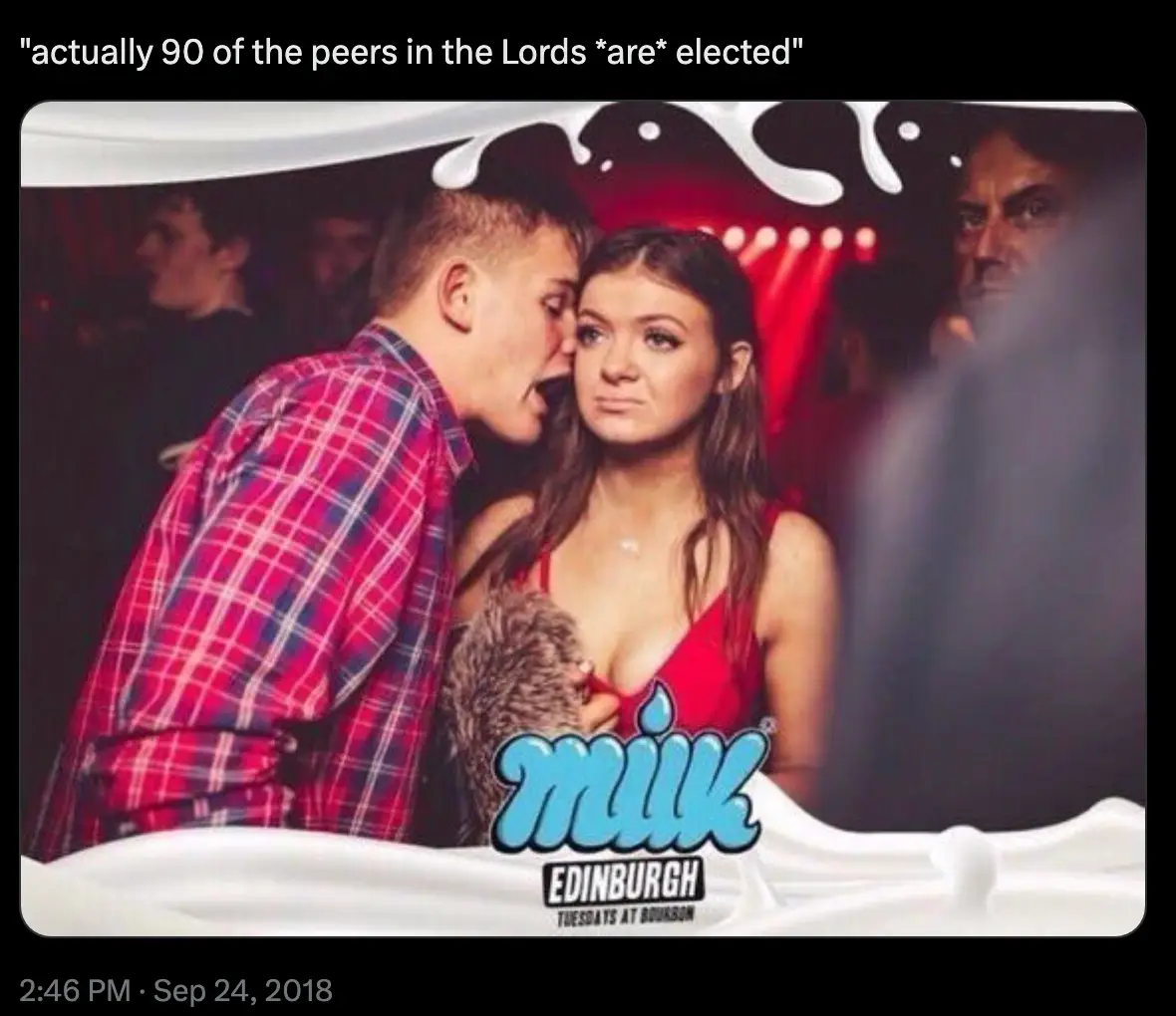 One example of the meme which went viral over the years (X)