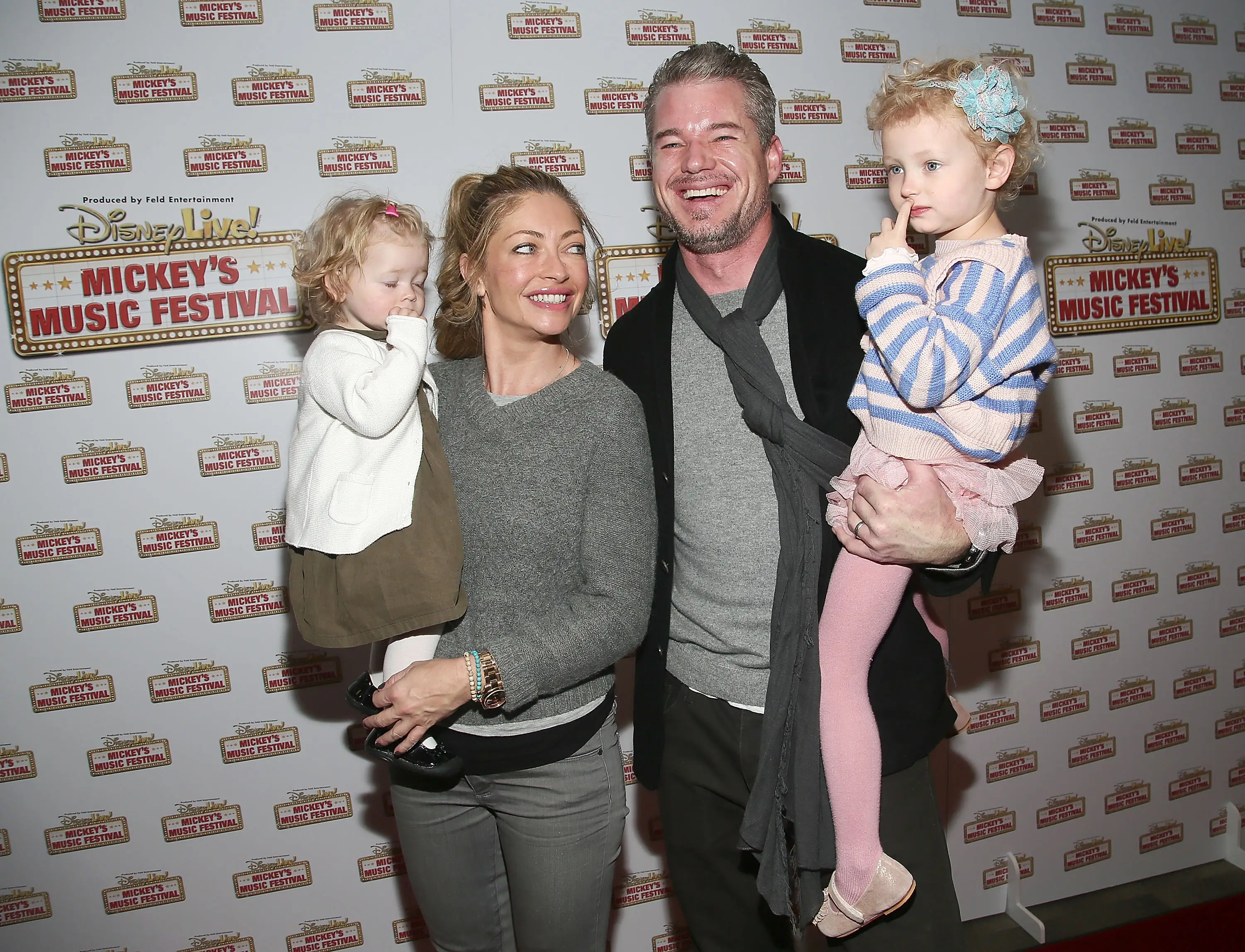 Dane with Rebecca Gayheart and their two daughters (Astrid Stawiarz/Getty Images)