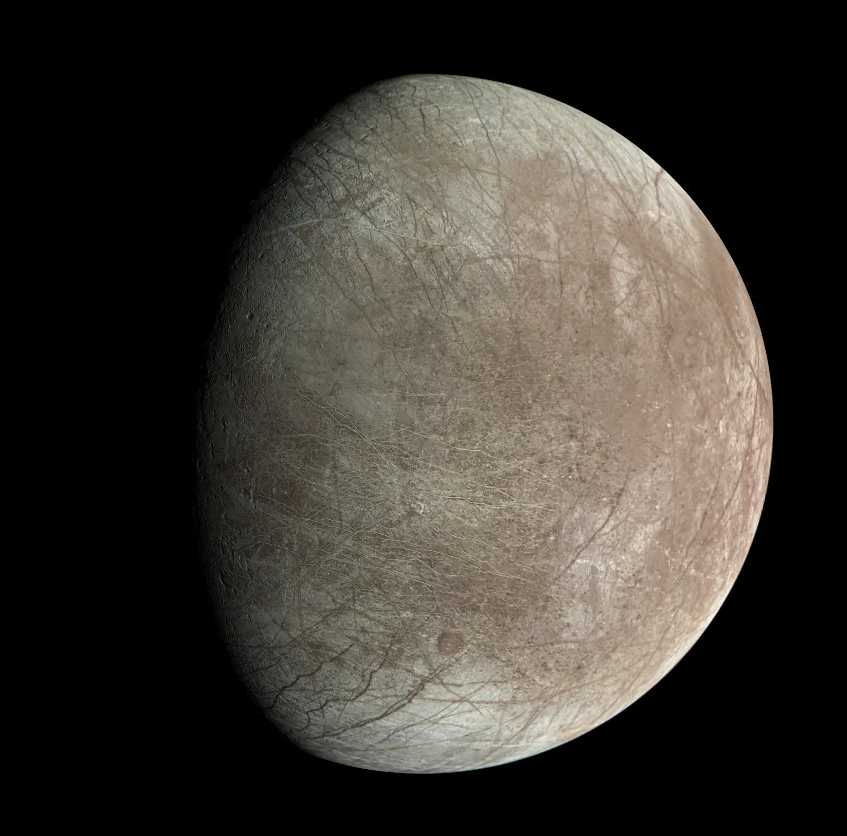 Jupiter's moon, Europa (NASA/JPL-Caltech/SwRI/MSSS)