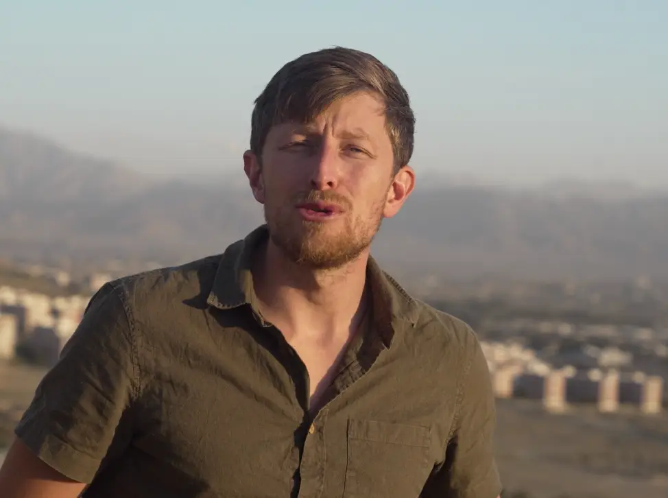 A still from a video on the Safarat website where Joe invites 'you' to Afghanistan.