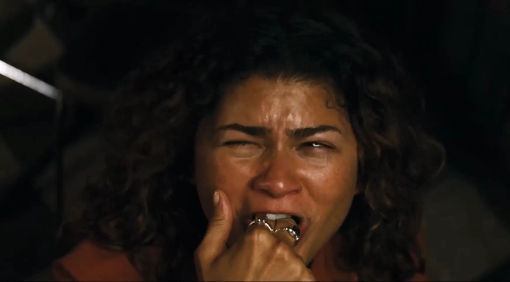 Rue enlists Faye to help her with the smuggling, which involves them swallowing wraps of fentanyl (HBO)