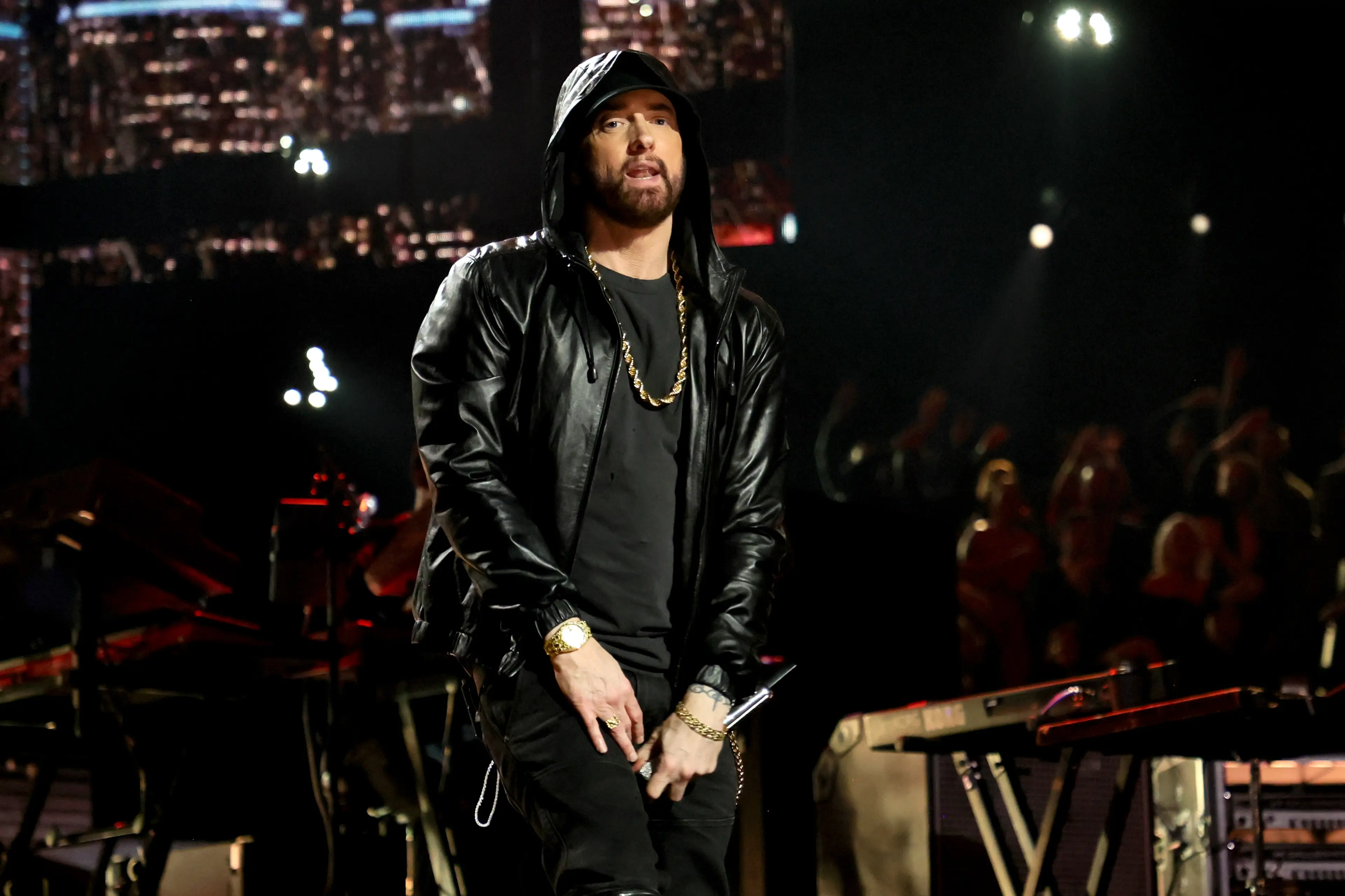 Eminem is no stranger to dissing people in his tracks. (Theo Wargo/Getty Images for The Rock and Roll Hall of Fame)