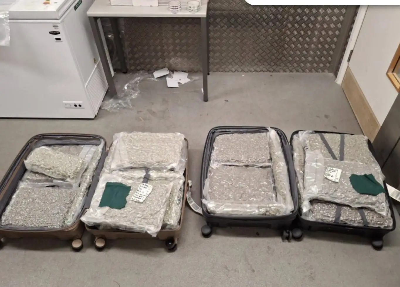The suitcases were full of cannabis (NCA)