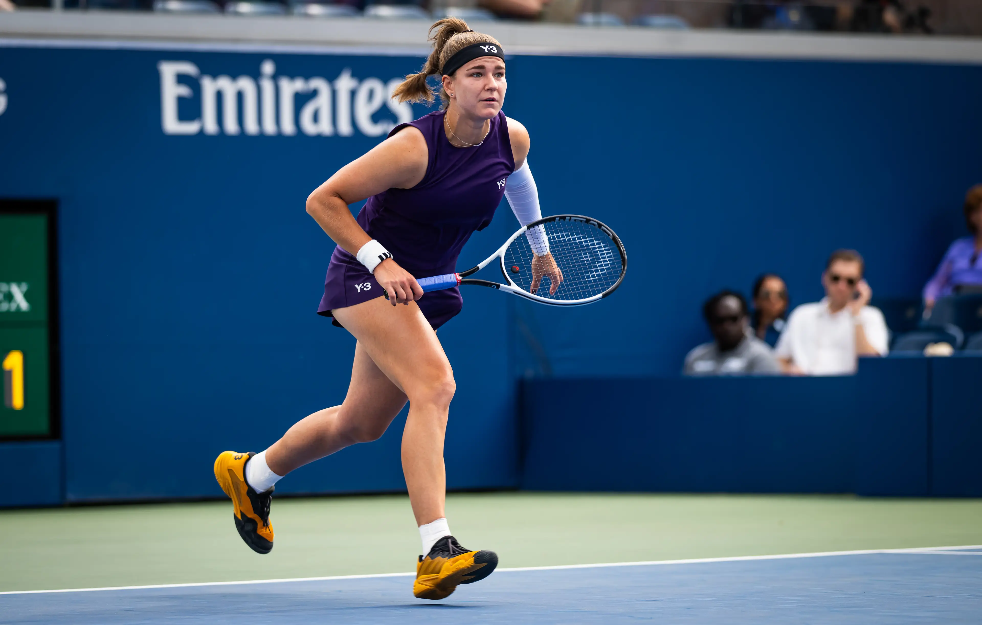 Karolina Muchová paused her tennis game at the US Open after spotting her ex-boyfriend in the crowd (Robert Prange/Getty Images)
