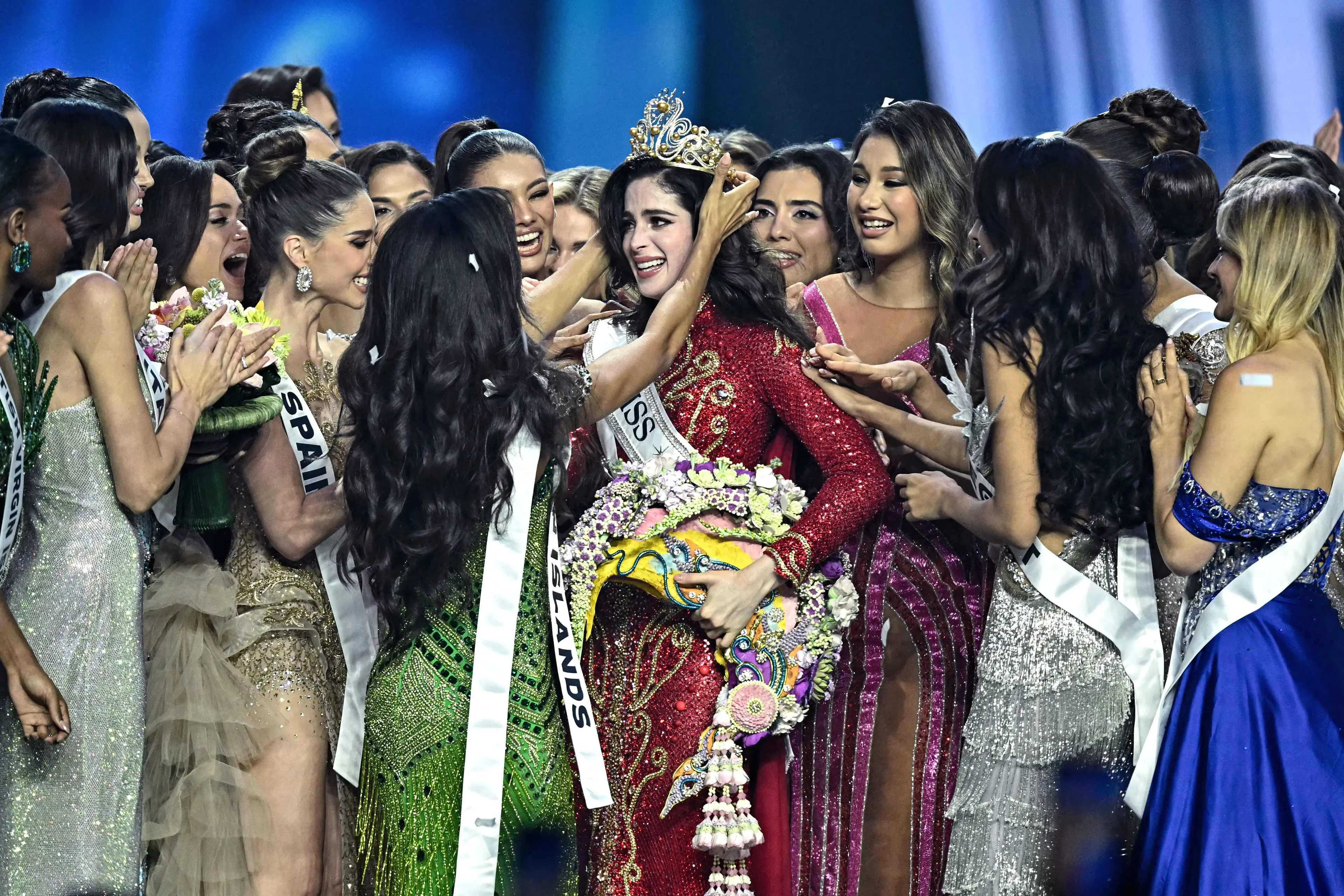 Miss Mexico was crowned the winner of Miss Universe 2025 earlier today (LILLIAN SUWANRUMPHA/AFP via Getty Images)