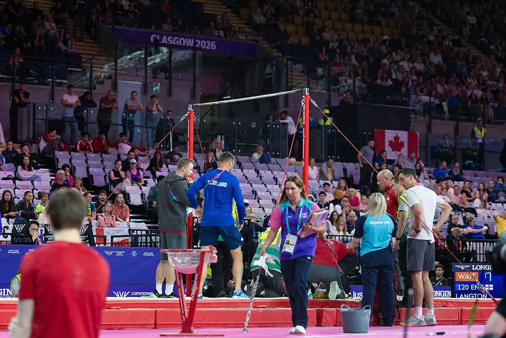 He received treatment in the arena before being stretchered away, his teammates say they've heard he's 'doing ok' (Ross MacDonald/SNS Group via Getty Images)