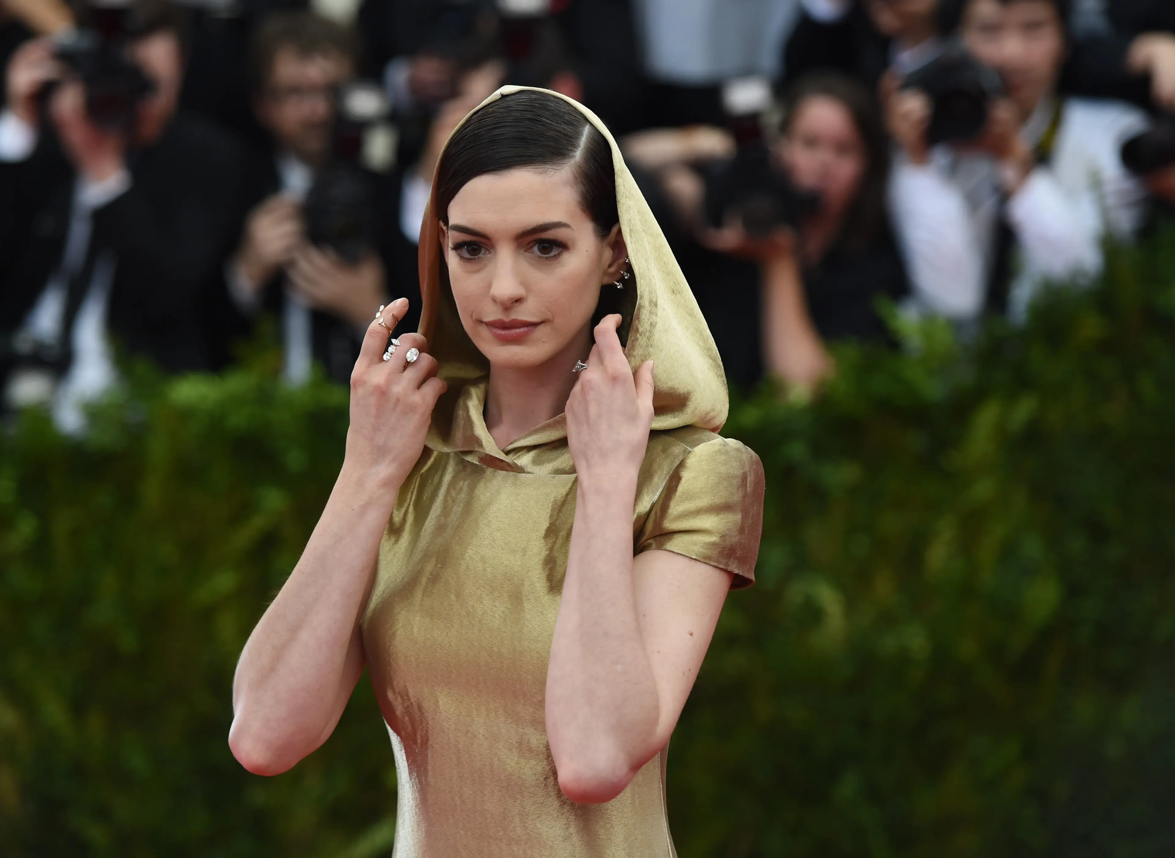 Hathaway said it impacted her between the ages of 30 and 40. (TIMOTHY A. CLARY/AFP via Getty Images)