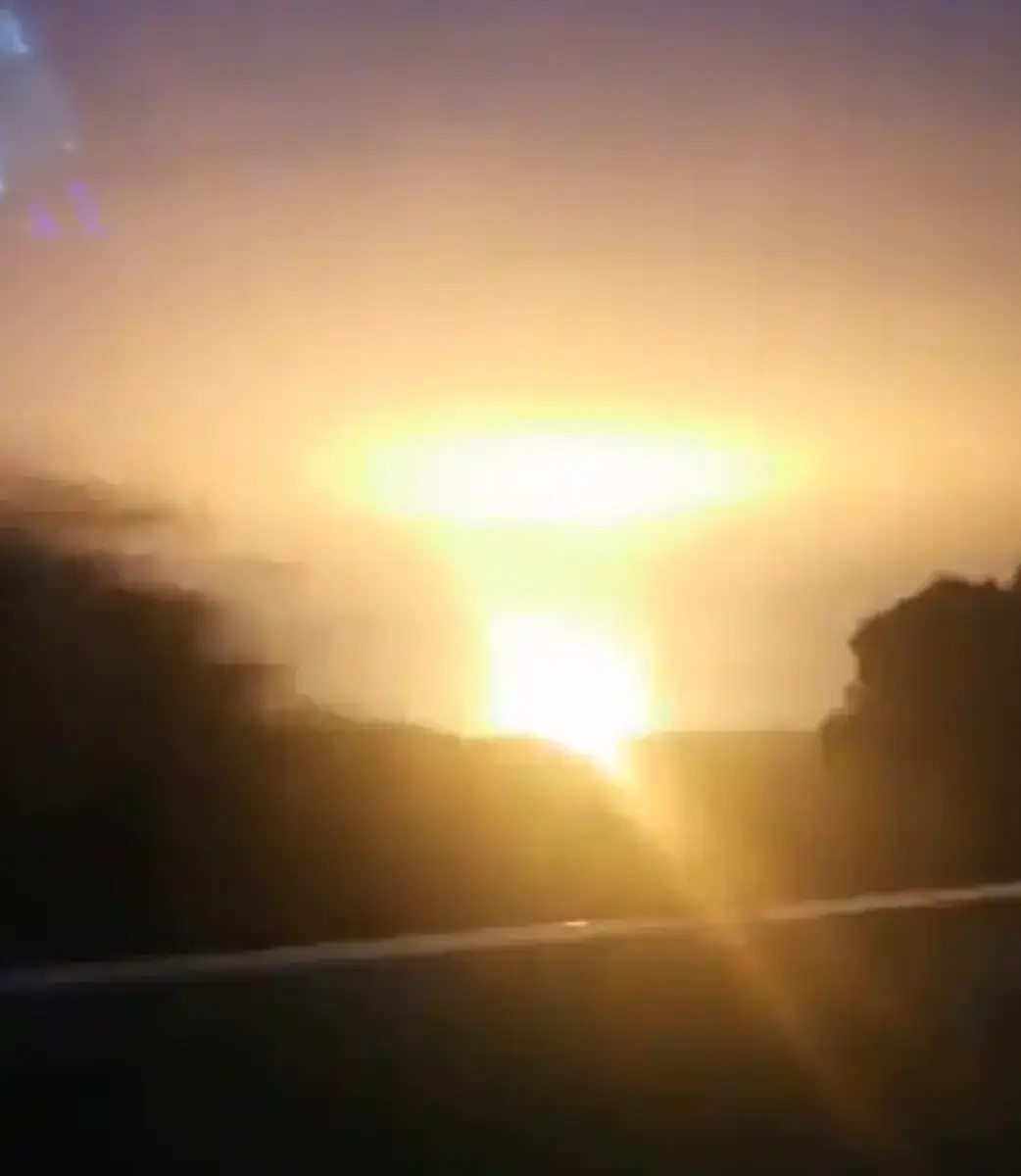 Footage of the explosion was shared on social media.