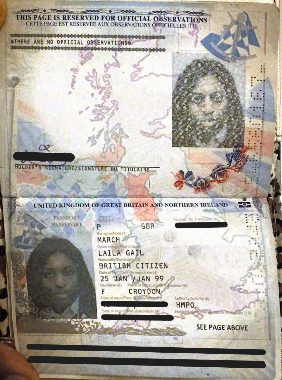 According to the airline, a small mark on the top right of the page could be an issue with passport control at her final destination (PA Real Life)