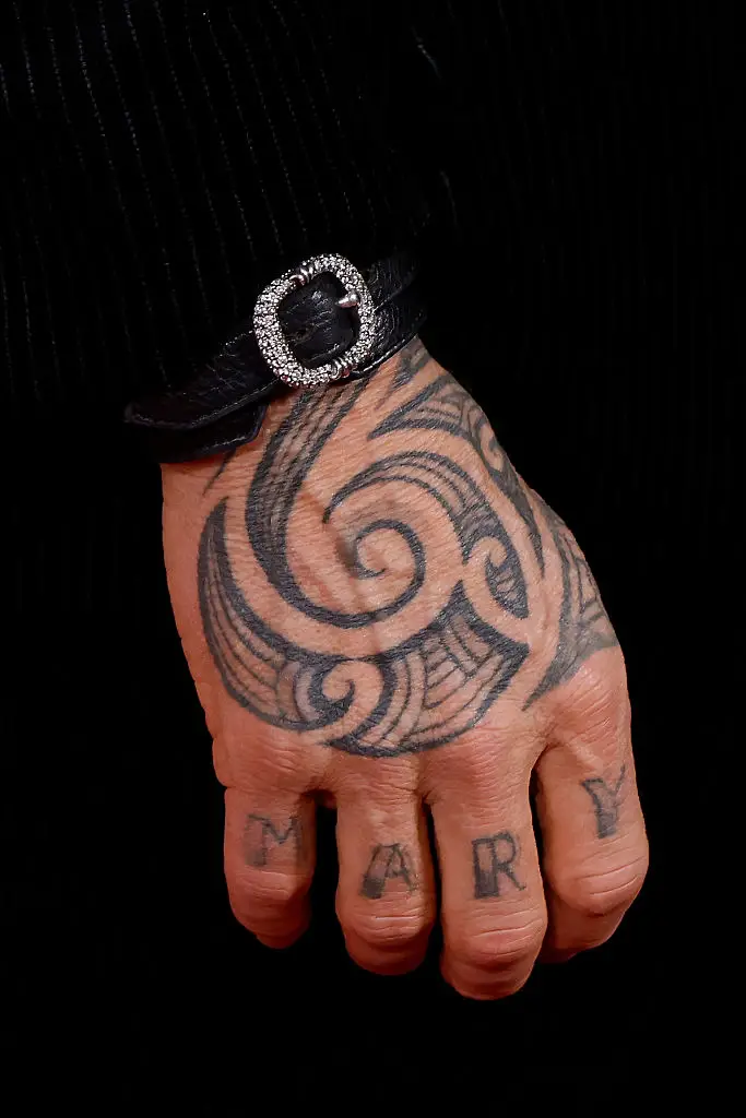 He has 'Mary' on his knuckles (Taylor Hill/WireImage)