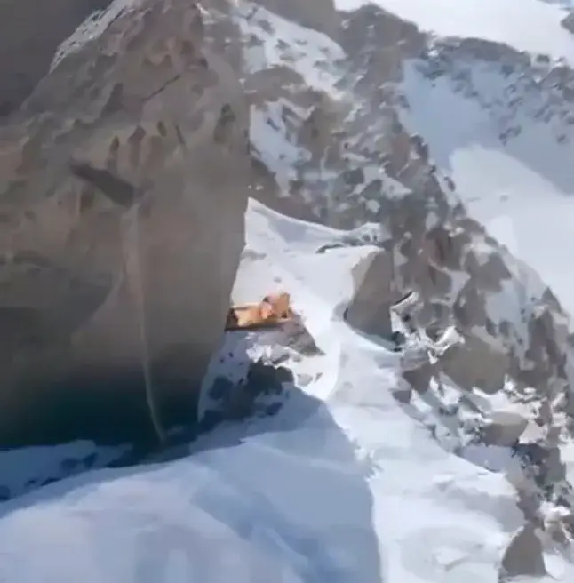 Nagovitsina was seen moving about in drone footage earlier this week (east2west)