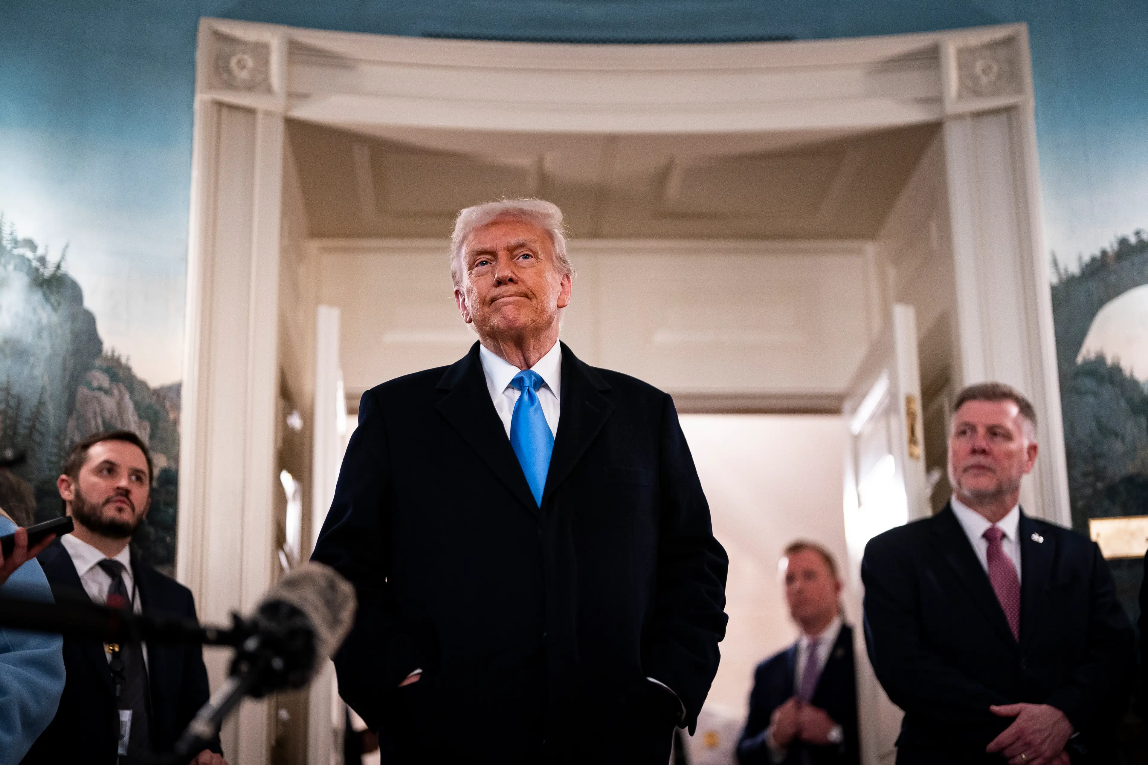 Donald Trump has said he'll look at cannabis legislation and make a decision soon (Al Drago/Getty Images)