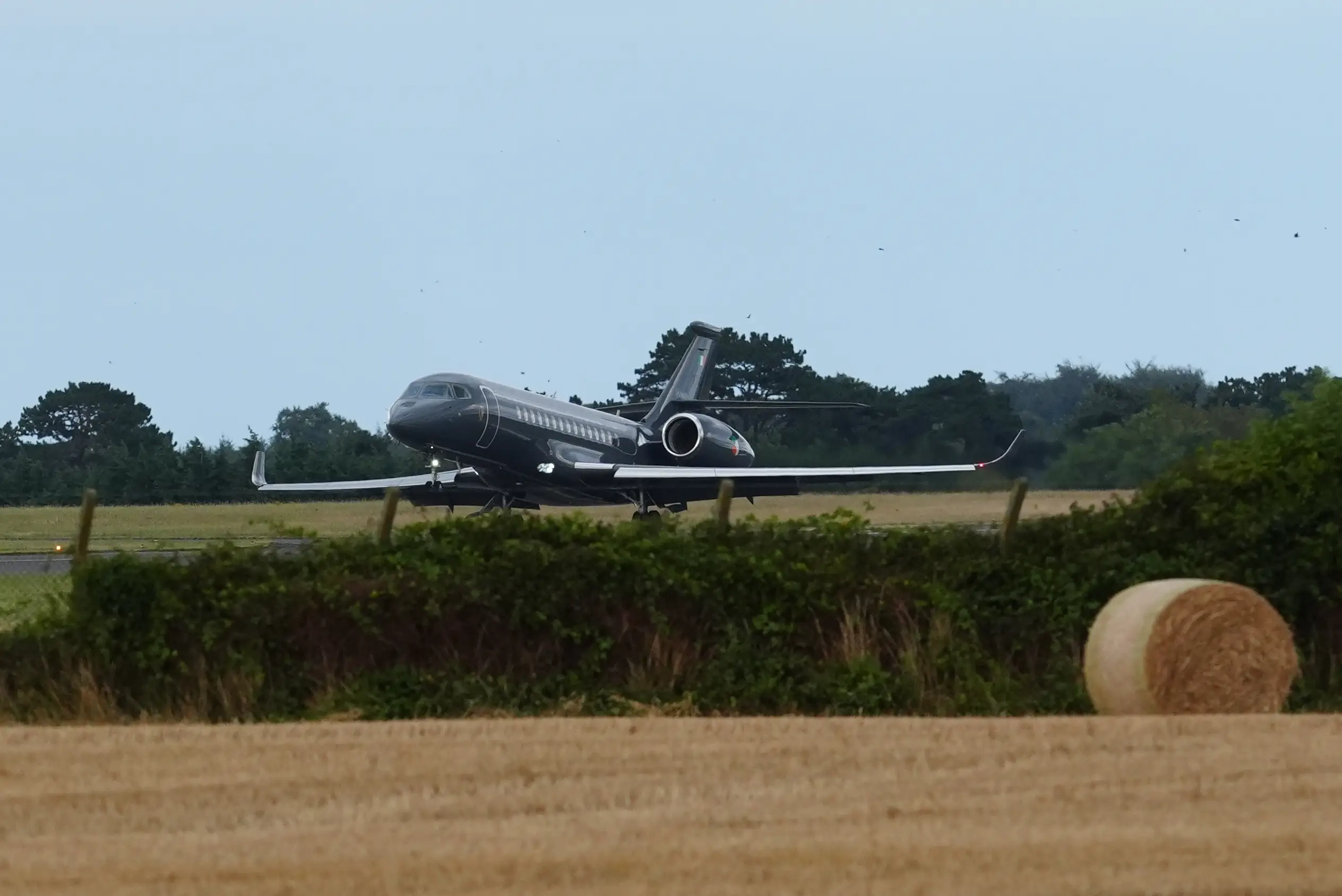 An Irish government plane believed to be carrying Daniel Kinahan (Brian Lawless/PA Wire)