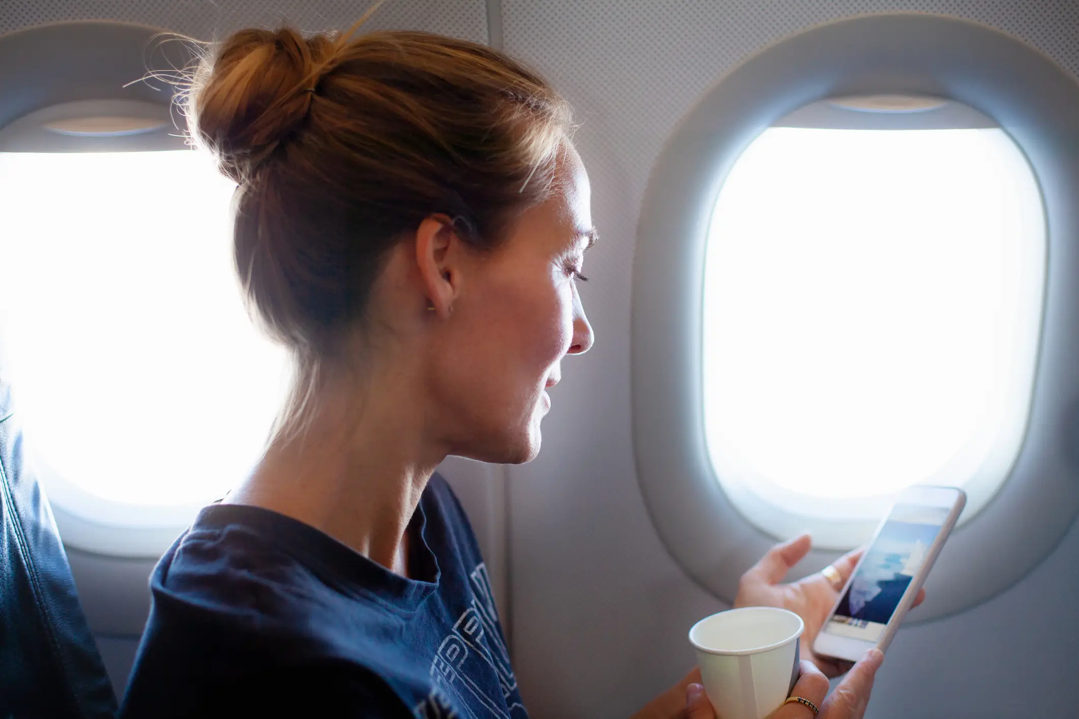 One former flight attendant has revealed what you should and shouldn't consume on a plane (Getty Stock Photo)