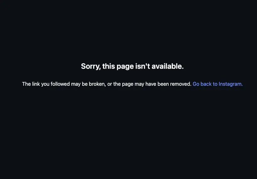 Hickerson's account appeared to have been removed (Instagram)