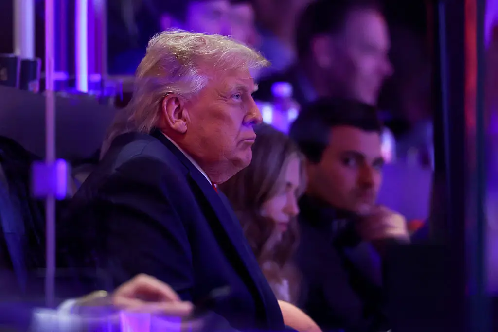 Donald Trump was booed 'thunderously' according to reporters at the game (Al Bello/Getty Images)
