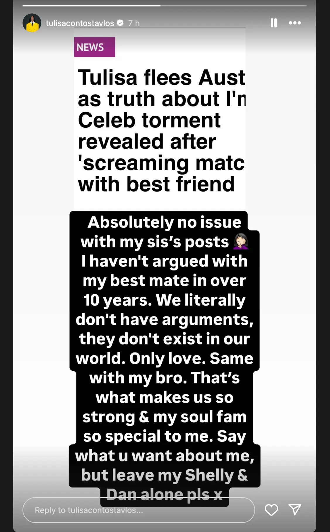 Tulisa has broke her silence (Instagram/@tulisacontostavlos)