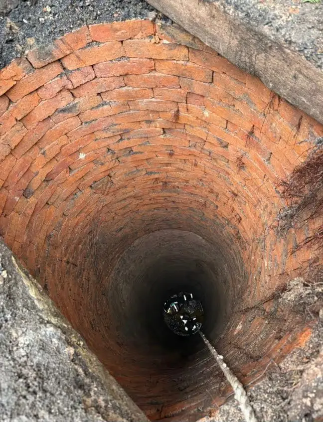 The well had been covered by sandstone for hundreds of years (SWNS)