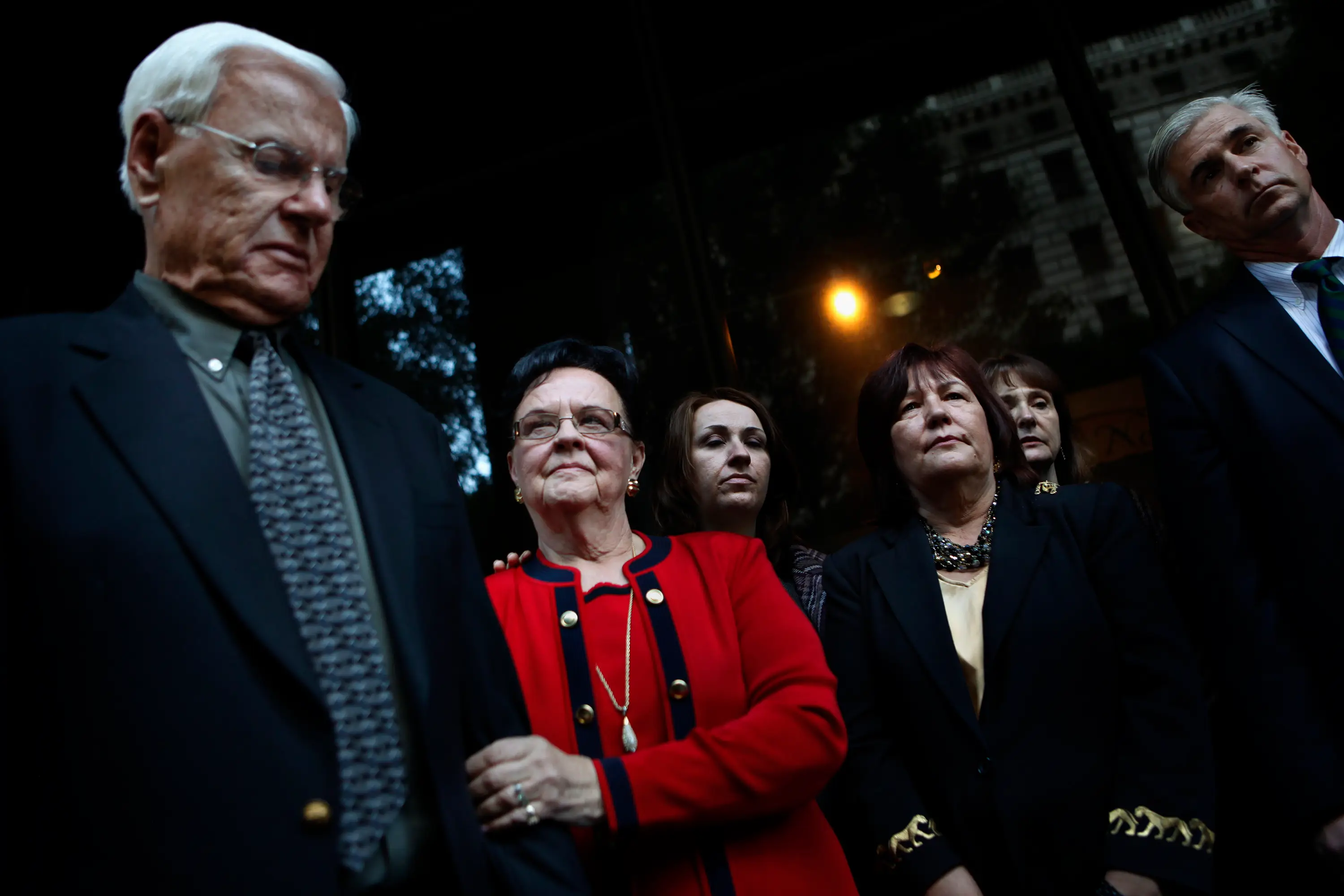 Sherri's father Nels (left) told police about Lazarus, but for years they thought it was a burglary gone wrong (Jay L. Clendenin/Los Angeles Times via Getty Images)