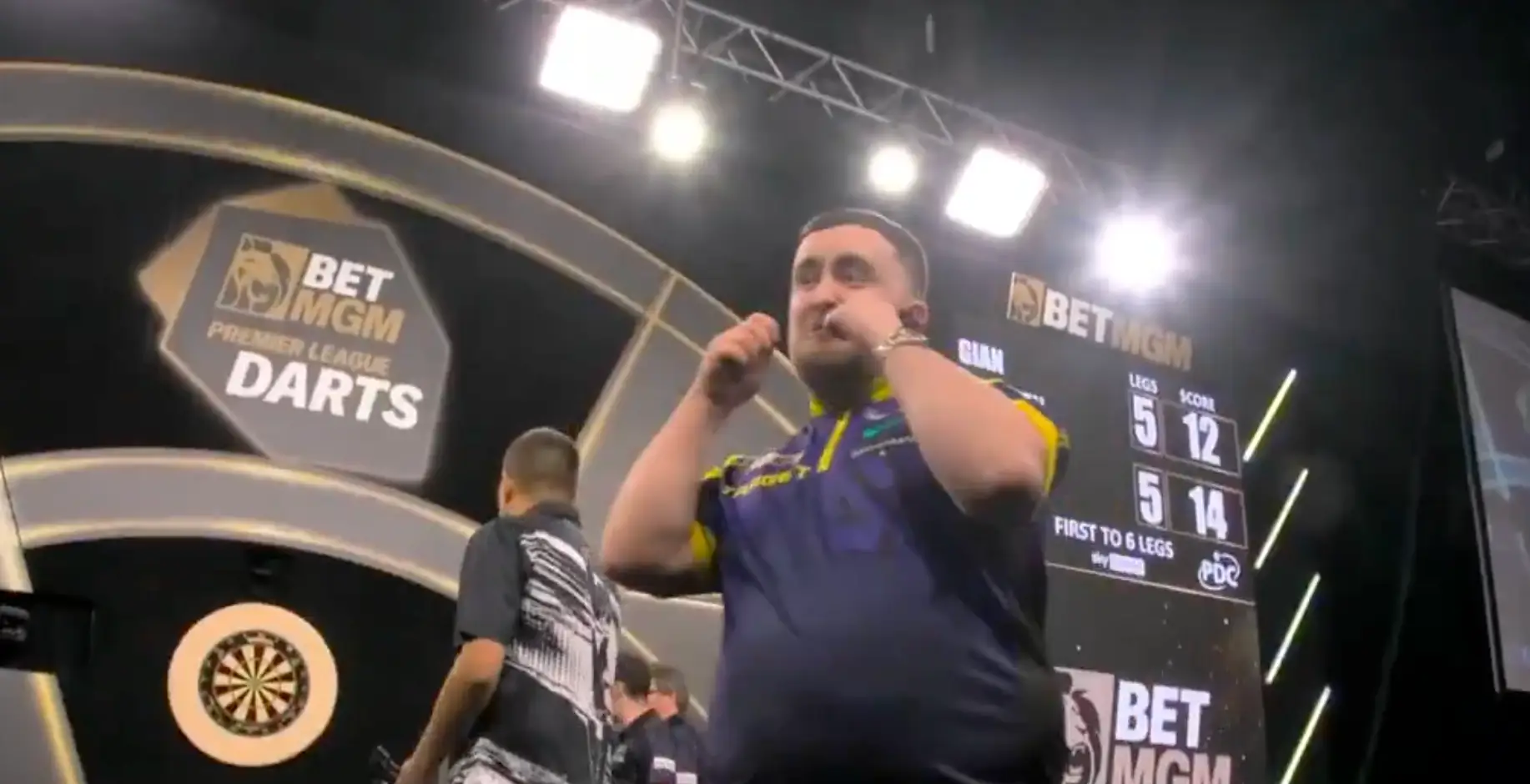 The 19-year-old appeared to make a crying gesture (Sky Sports)