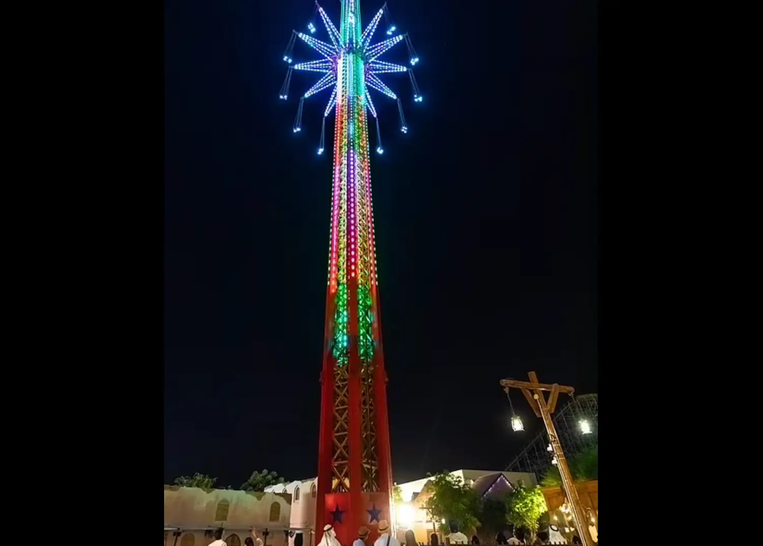 The ride overtook Orlando StarFlyer as the world's tallest free-standing swing ride.